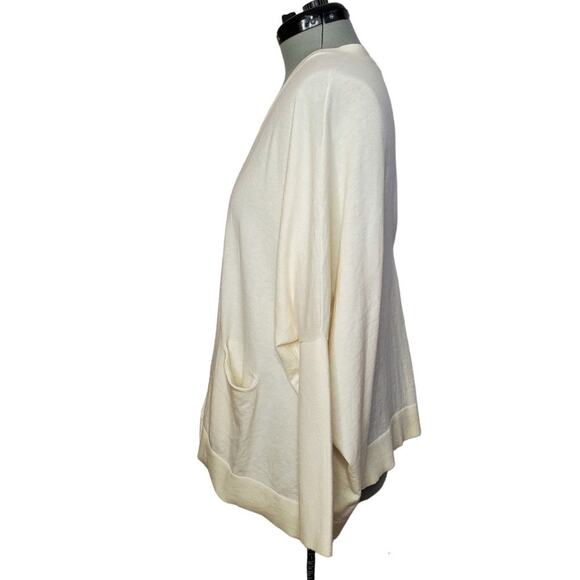 Moth (Anthropologie) cream open-front oversized cardigan, size XS/S Comfy/Cozy - Picture 2 of 10